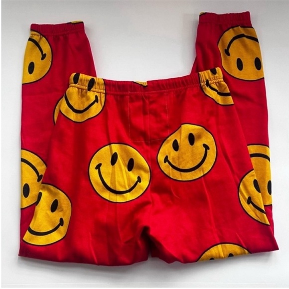 Aviator Nation Red Smiley Joggers Medium - Picture 6 of 8